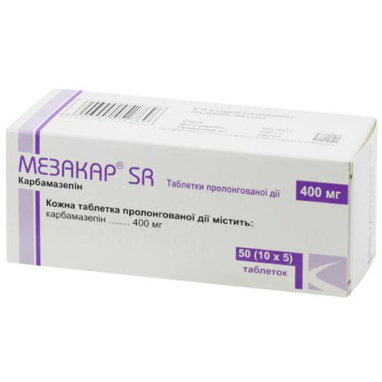 Мезакар SR таблетки 400 мг №50.